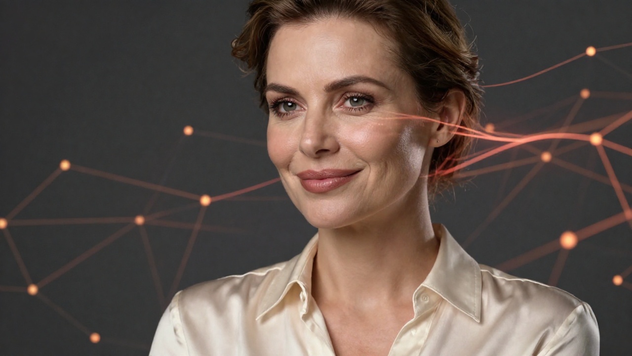 Уверенная женщина рассчитывает комиссию в сети TRON с помощью калькулятора энергии