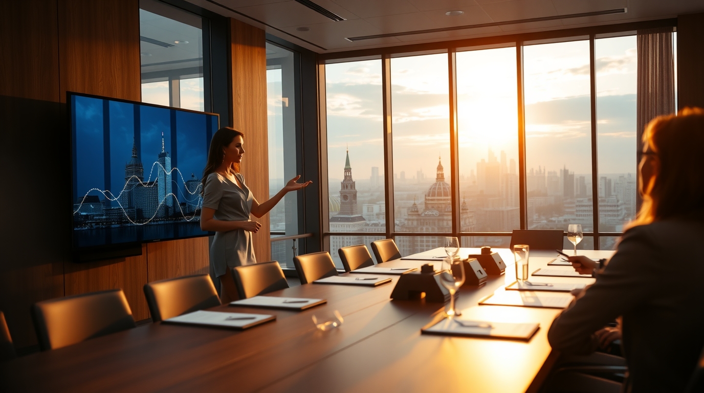 Интерактивная панель в офисе